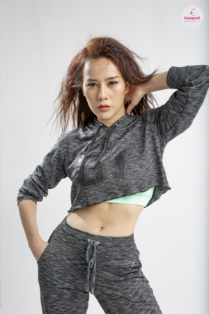 Bộ đồ thể thao tập gym nữ: KenWomen Long sleeve croptop